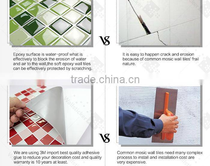 Hot sale offest printing process eco-friendly kitchen tile sticker