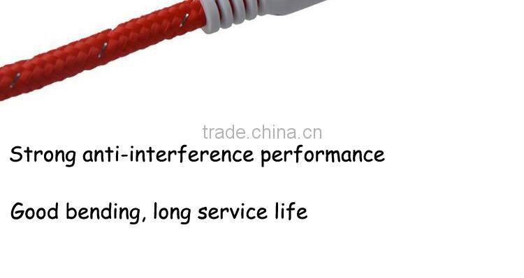 wholesale male to male stereo audio cable, rca av audio cable extension with gold plated magnetic cable for smart phone