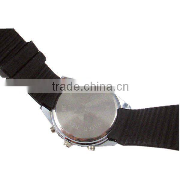 durable men silicone led quartz watch