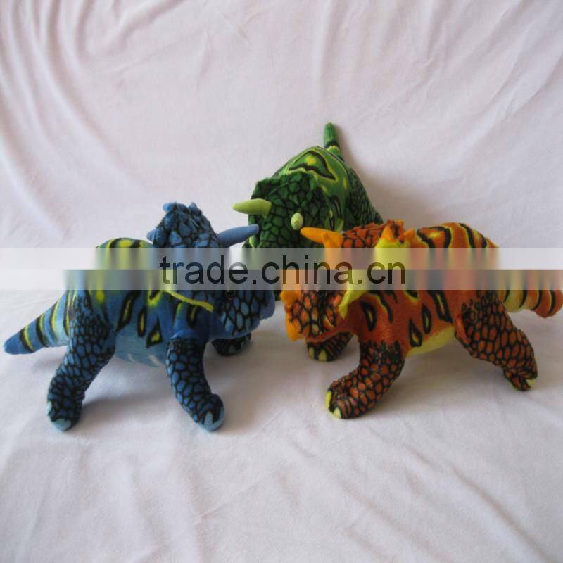 Orange soft plush dinosaure