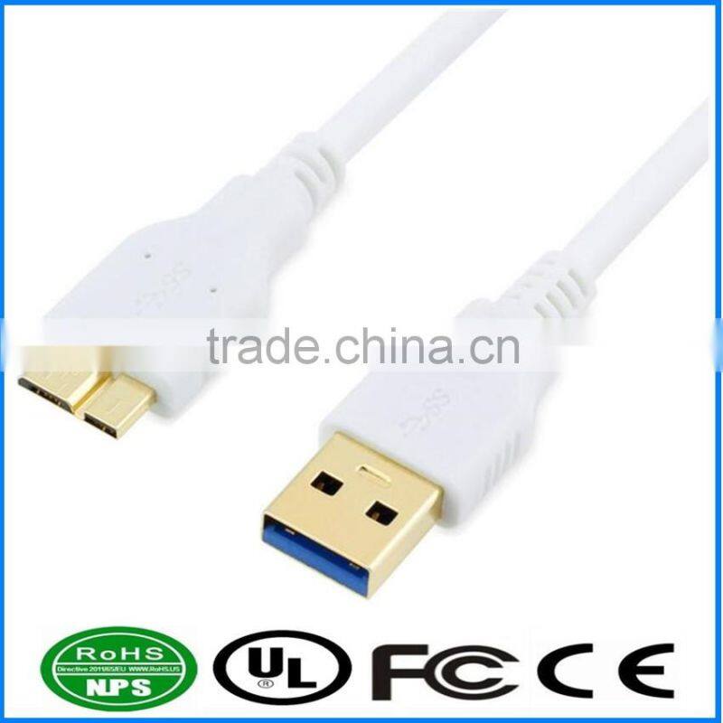 USB3.0 Cable AM To MicroB Cable Gold Plated Connecting Cable Mobile HD Cable