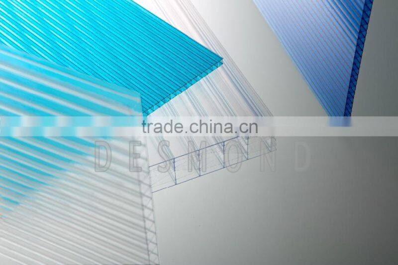 Desmond polycarbonate multi-wall sheet top quality 1mm pc sheet hollow sheet