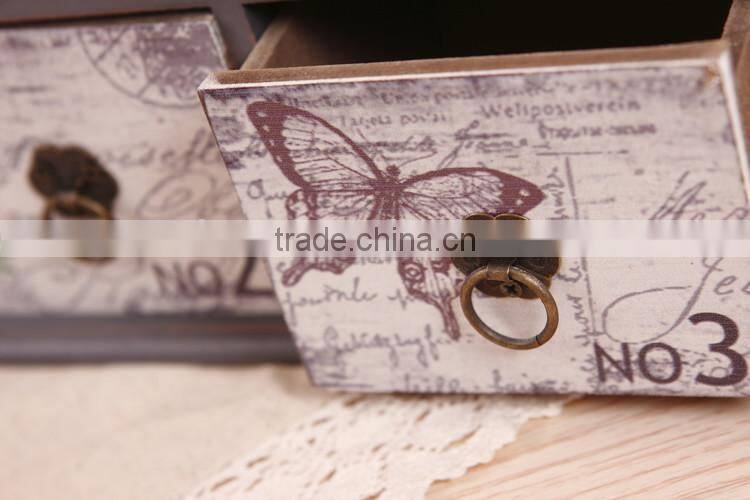 shabby chic wall mini holder with drawers