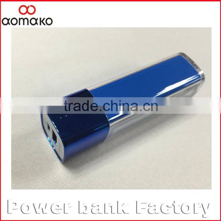 AK-011 High capacity manaul for power bank promotion gift lipstick ROHS Power bank for smartphones