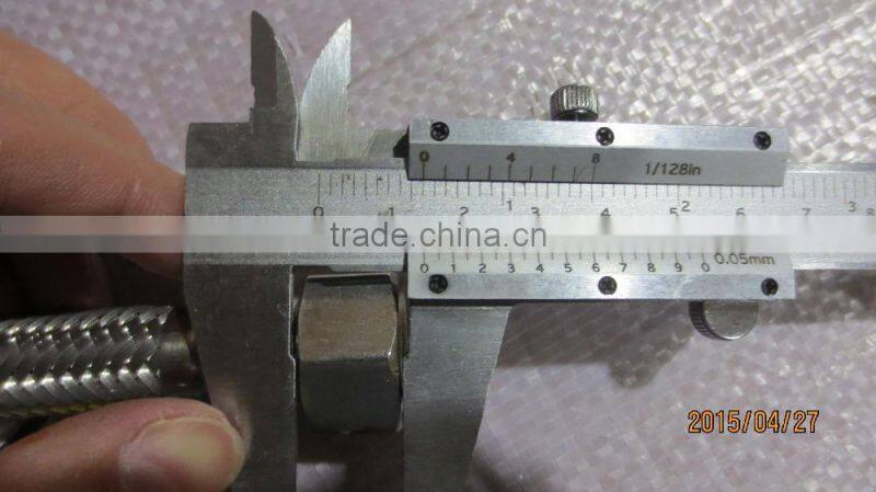 high pressure stainless steel flexible braided hose/Steel wire knitted brass gas hose/steel plumbing basin sink inlet hose