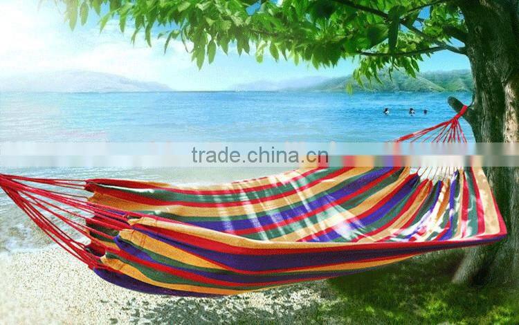 Solid outdoor leisure canvas double person hammock