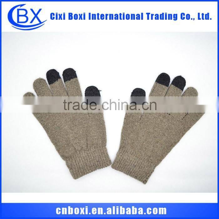 2014 Best sale Christmas gift custom acrylic glove,knitted finger touch screen gloves