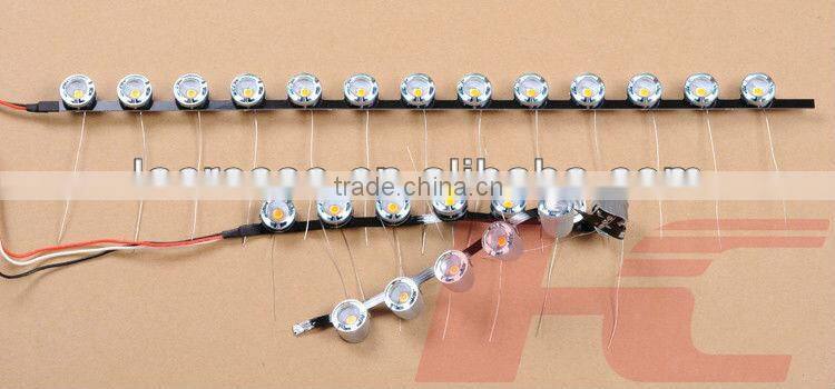 Dual color flexible 12V headlight led strip white as drl lights yellow as turning lights