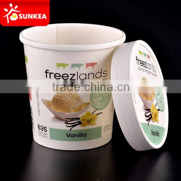 Wholesale to go custom design small / big paper ice cream cup