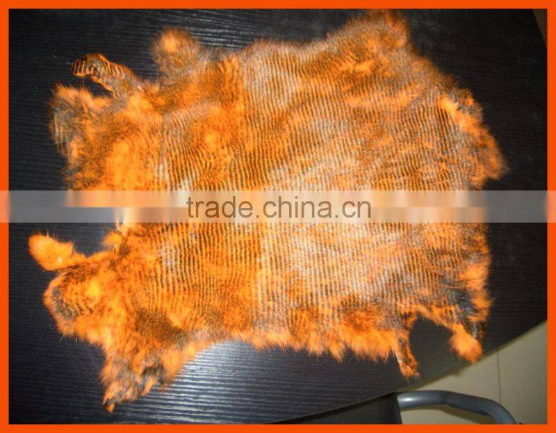 high quality rabbit fur skin dyed colors