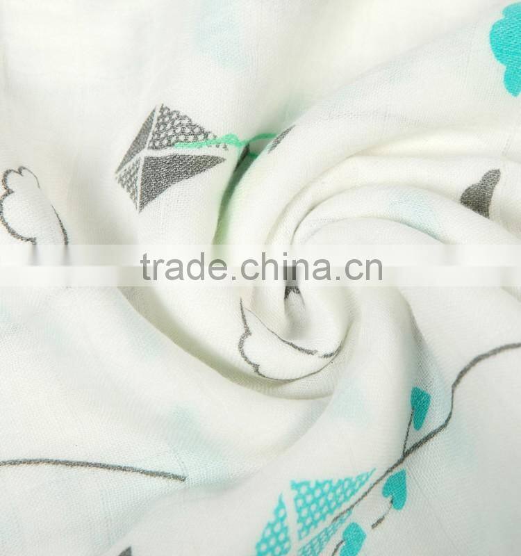70%bamboo 30%cotton fabrics bamboo muslin wraps baby diapers made in China