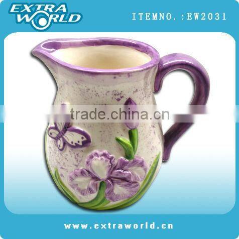spring flower ceramic milk jug