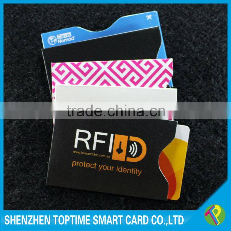 88X58mm aluminum foil paper rfid blocking card sleeve