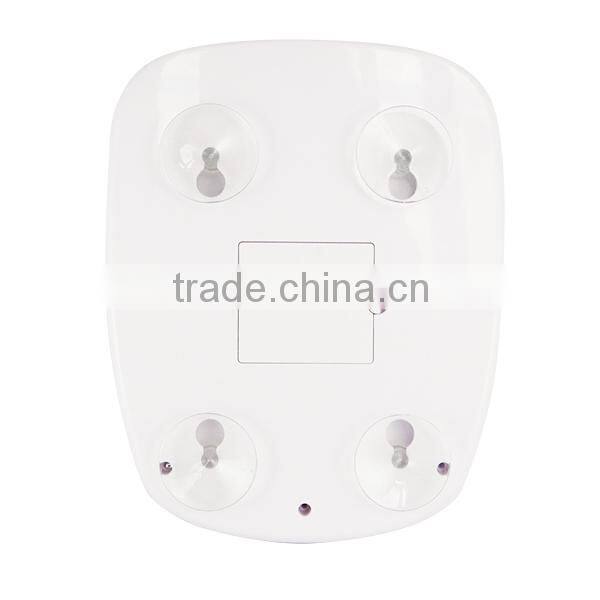 Stick on wall fogless shower mirror shaving mirror , 3x magnifying lighted bathroom wall mirror