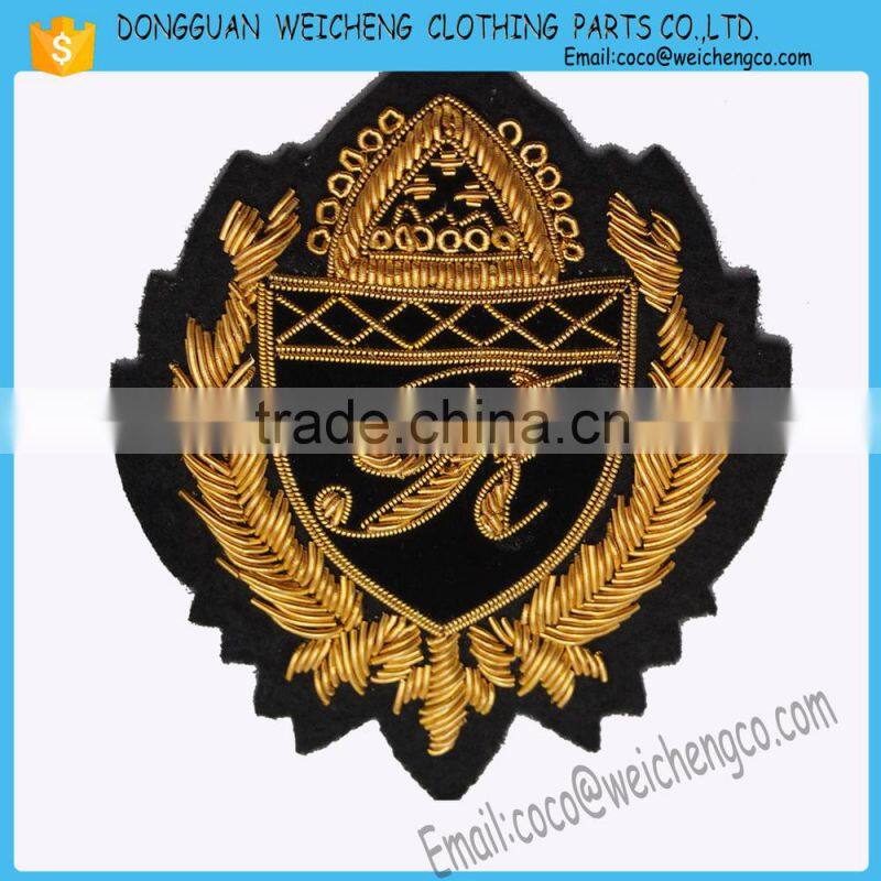 hand embroidery badges/hat badges