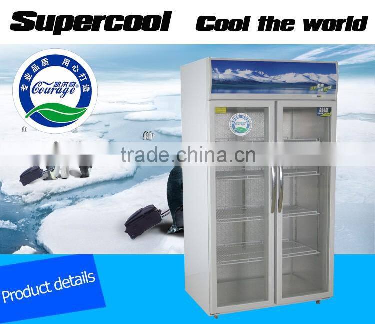 LC/S 1200K used glass door display freezers drink milk drug fridge solid door Vertical display freezer