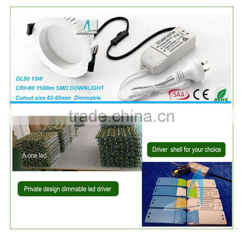 4 inch 90mm cutout color changeable SMD recessed led downlight SAA Australia standard