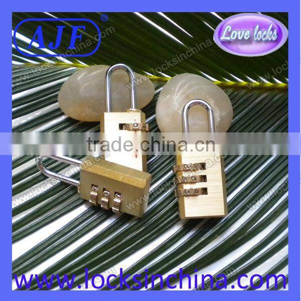 20mm Solid brass combination padlock with 3digits
