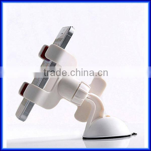 Handfree double clip car cell phone clip bracket for sumsung GPS, windshield suction car phone clip bracket