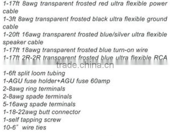 FrankEver 8GA Car Amp Wiring Kit CCA Audio Cable Kit