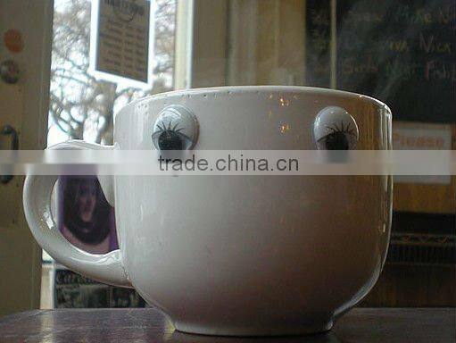 Black with white 15mm moving eyes