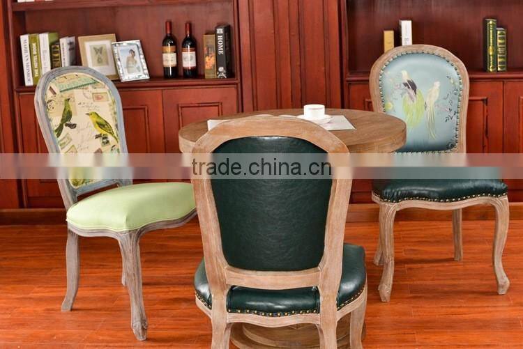 Hot sell Classic Retro European style solid wood Dining chair Y297