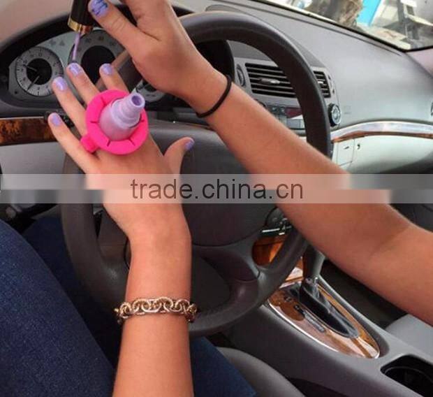 Silicone Nail Polish Bottle Holder, Wearable Nail Polish Holder, Nail Art Polish Finger Stand Ring