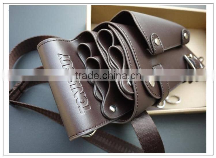 2015 factory customized barber waist bag,barber waist case,barber leather waist bag