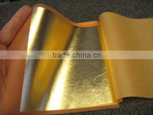 22k Genuine gold leaf 130g loose booklet 8cm*8cm 25leaves/booklet