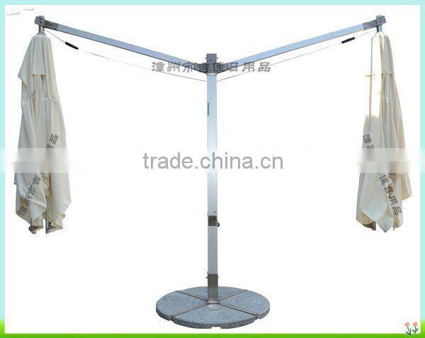 luxurious big garden decoration twin umbrella