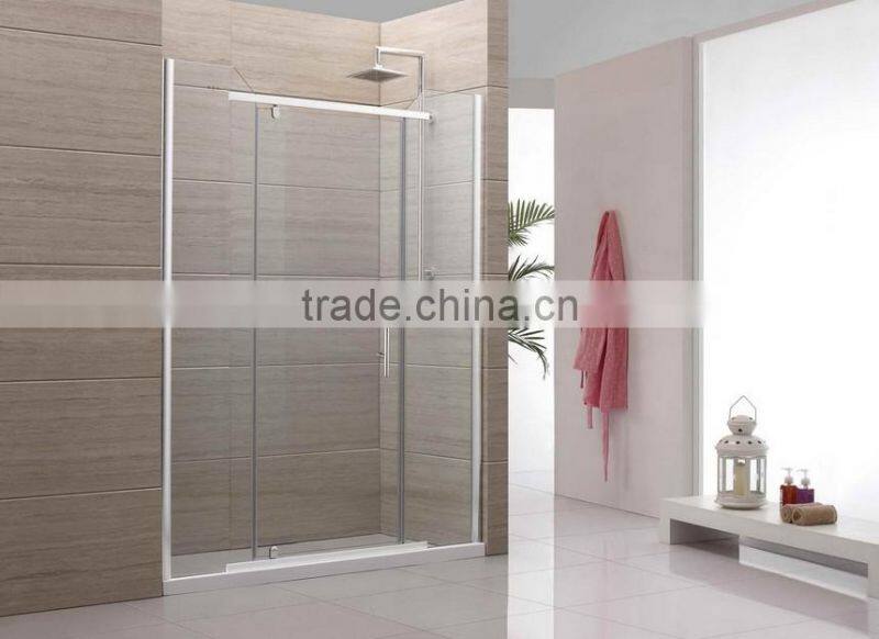 flat glass frameless pivot folding shower door