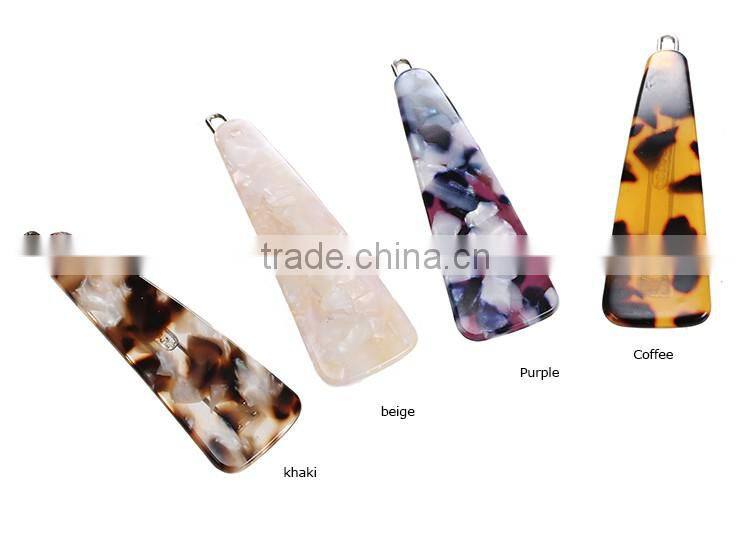 Handmade jewelry mix color acrylic hair clips fashion hair accessory for kids