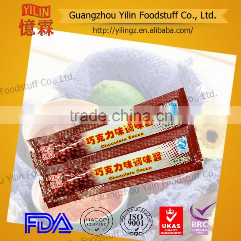 18g Chinese factory made sachet pack chocolate sauce