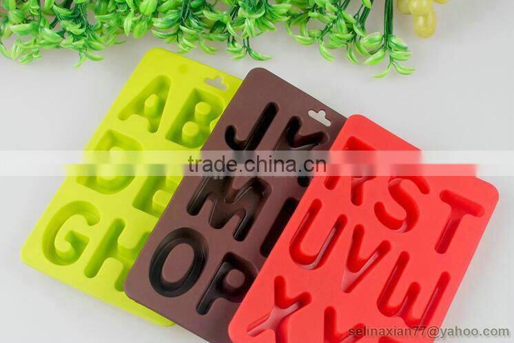A Set of 3 Silicone Letter Alphabet Pudding Bakeware Mould Cake Chocolate Ice Maker Mold China