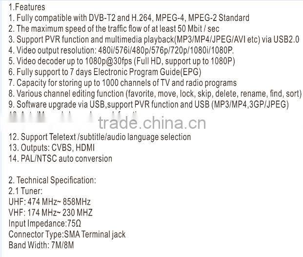 Autostereo DVB-T2 MPEG-4 Car Digital TV Receiver for TV Show Car TV Tuner Car TV Box