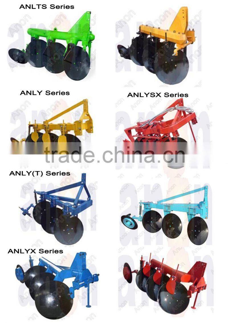 ANON rotary plough machine compact tractor disc ploughing machine