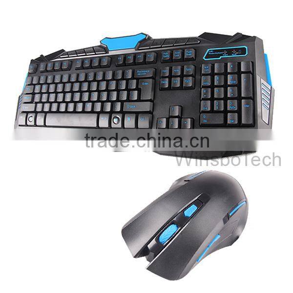 2014 Hot sale wireless laser gaming computer keyboard / 2.4Ghz RF working type for universal computer and laptop.