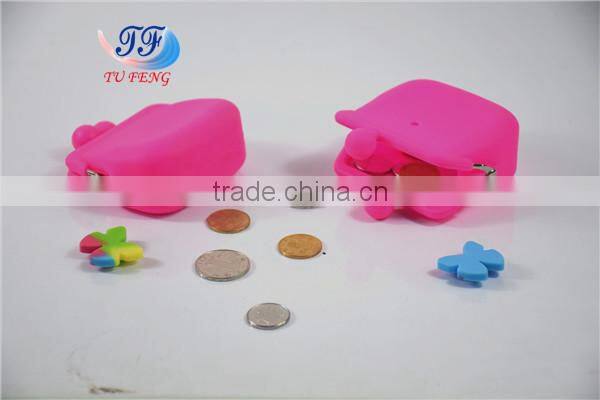 bulk wholesale fashion candy color rubber squeeze coin purse