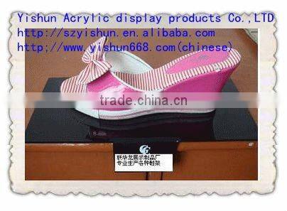 acrylic clear wall mounted shoe storage dispaly racks