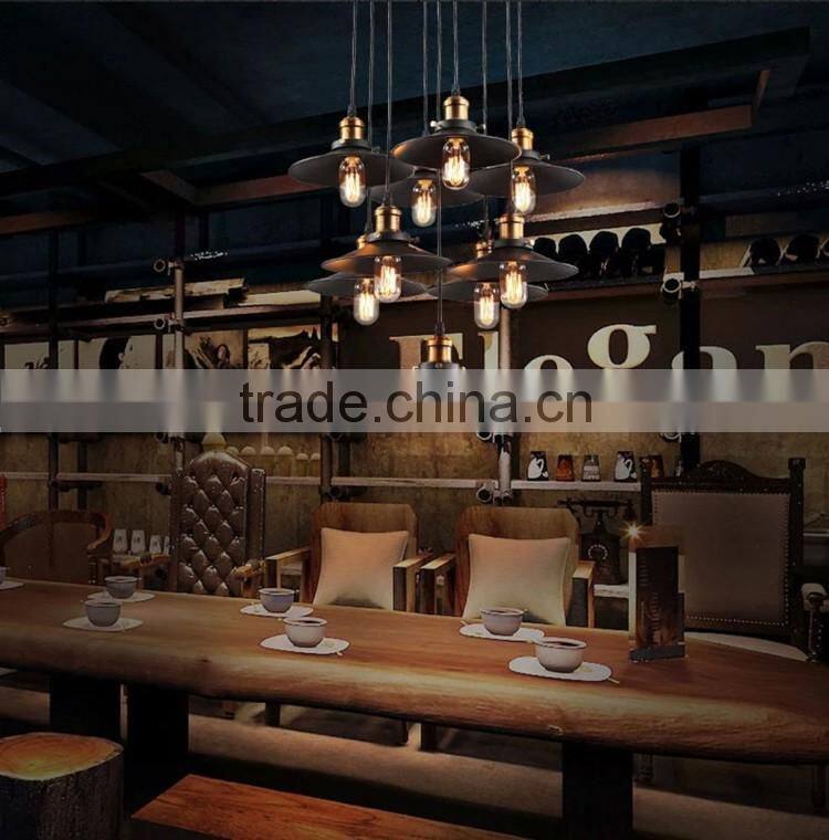 High Power Standard E27 Base Industrial Pendant Light 3 Arms Metal Large Pendant Lamps