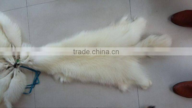 Genuine Animal Skin Raccoon Dog Fur / Real Natural Fur Skin / White Raccoon Skin