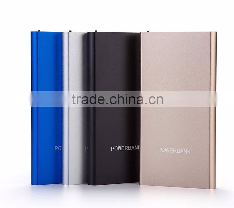 Custom logo ultra thin mobile power bank universal 10000mah portable