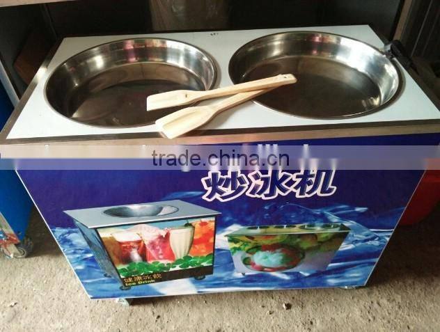 India low price two pan fried ice cream machine