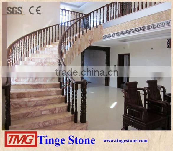 Purple color onyx marble stairs