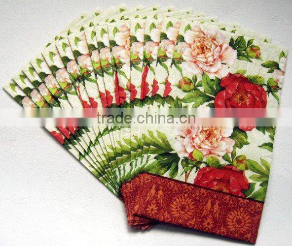 colorful flower custom printed cocktail napkins