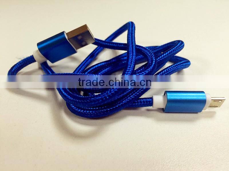 New Design micro USB Data Charging Cable For Android USB Cord Braided nylon data cable