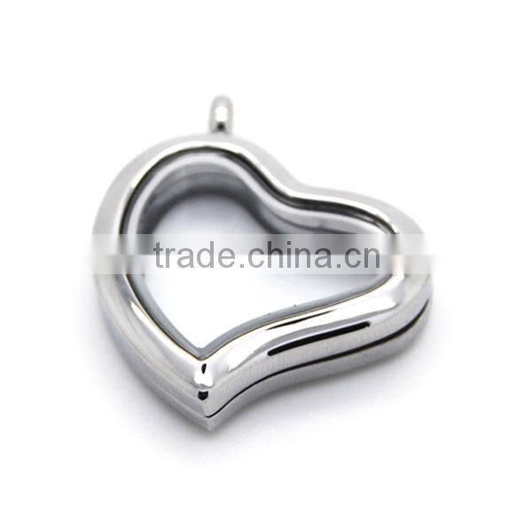 2014 best selling 316l stainless steel jewelry floating silver locket unique silver lockets silver lockets for women LP9120