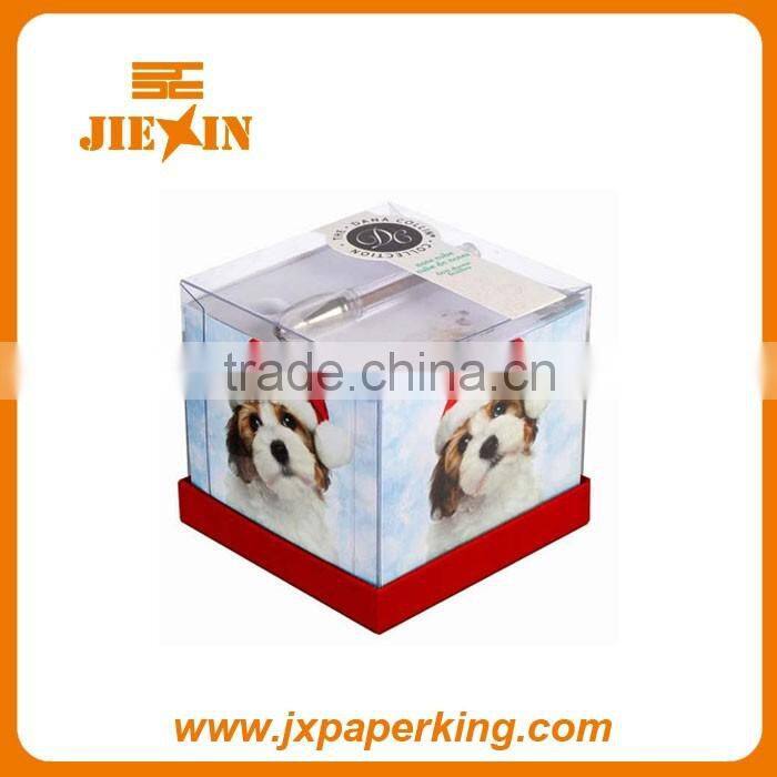 Customized logo printed custom cheap sticky fancy paper memo cube