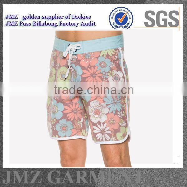 custom OEM wholesale swim trunks swimwear for mens polyester with your own print design new 2015 low moq China supplier