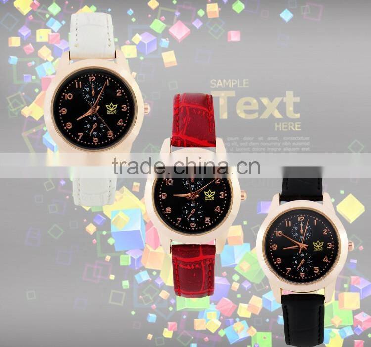 New arrival analog disply genuine leather quartz brand watch Y002